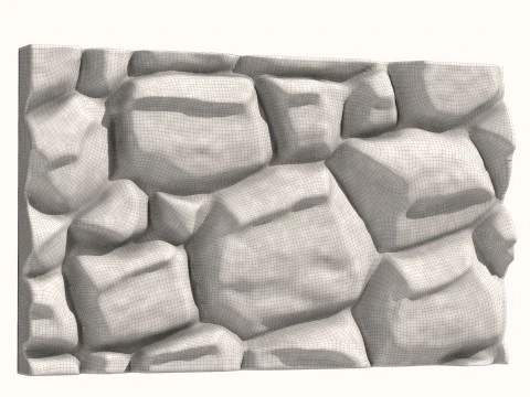 Кам'яна стіна 079 3D Модель