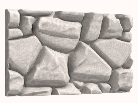 Stone Wall 081 Model 3D