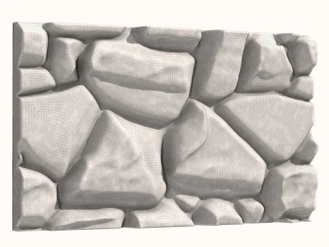 Stone Wall 081 3D Model