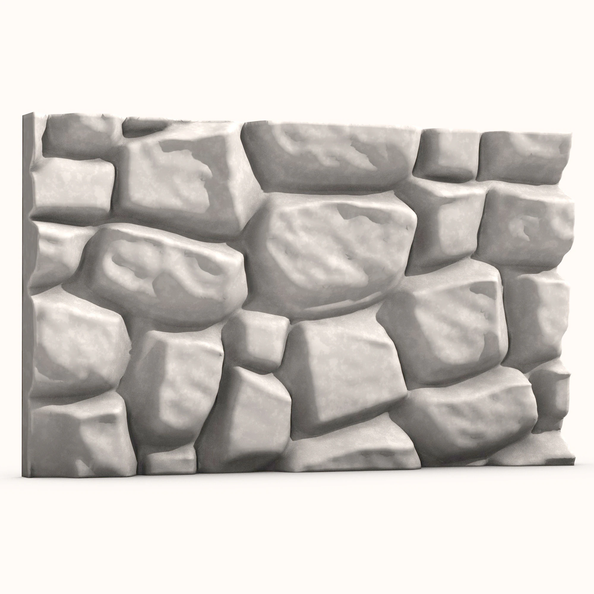 Stone Wall 082 3D Model .c4d .max .obj .3ds .fbx .stl .blend 