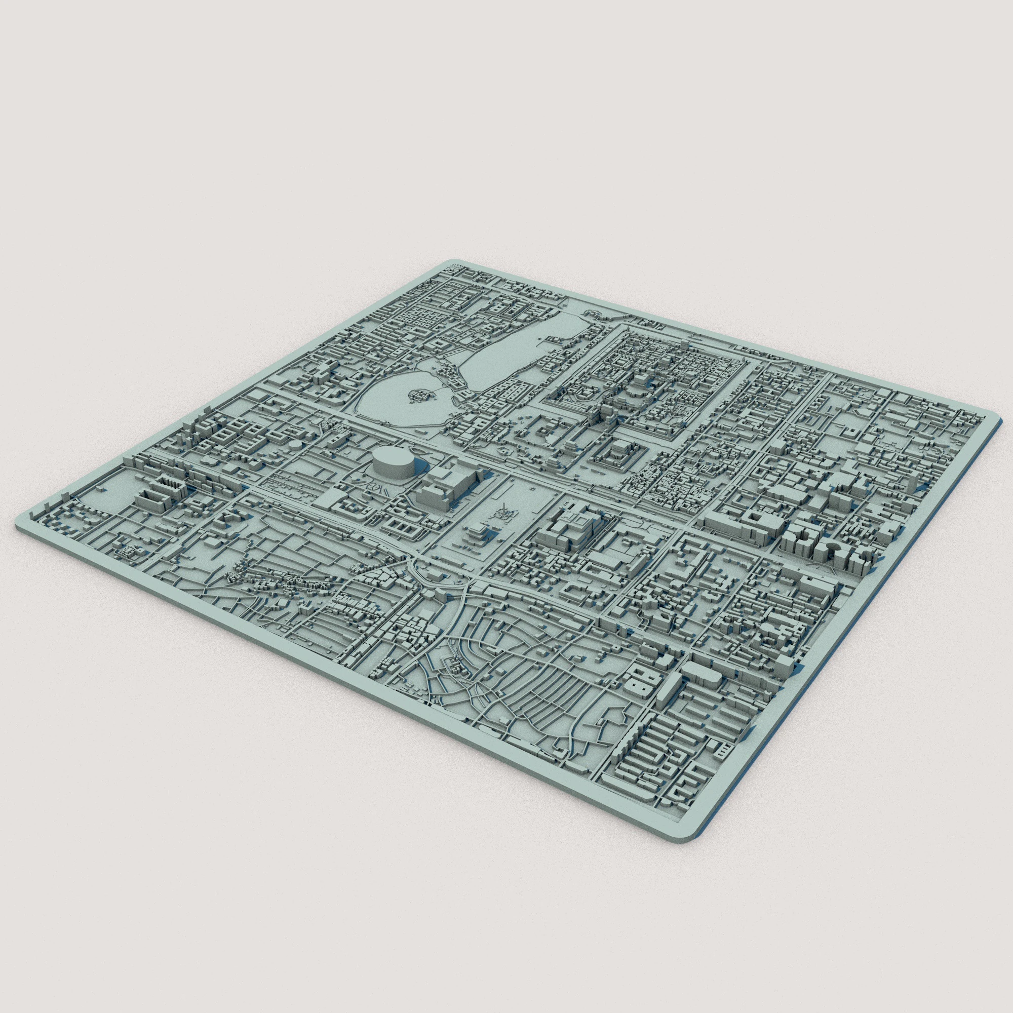 Beijing City China 3D Model .c4d .max .obj .3ds .fbx .stl .blend 