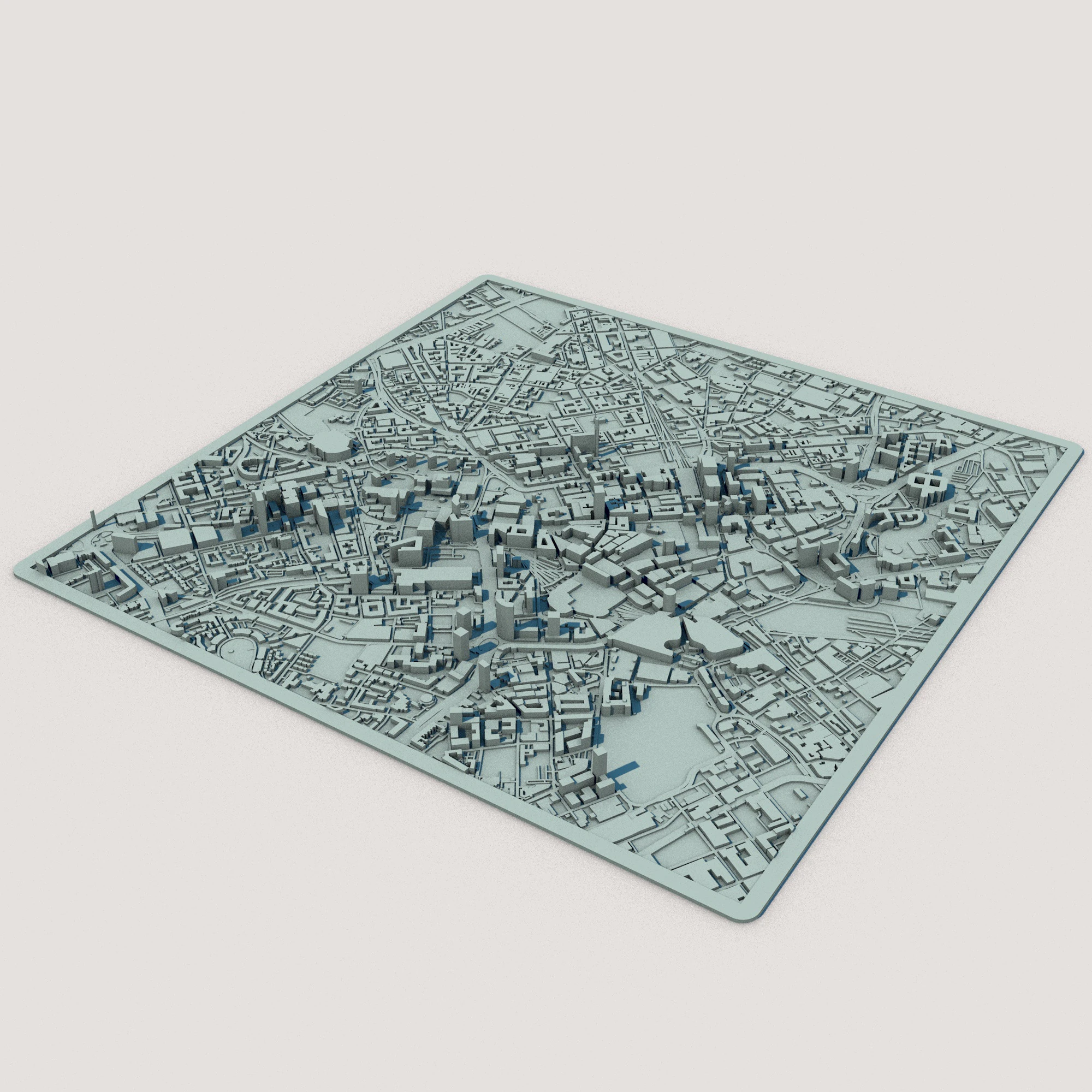 Birmingham City England United Kingdom 3D Model .c4d .max .obj .3ds .fbx .stl .blend 
