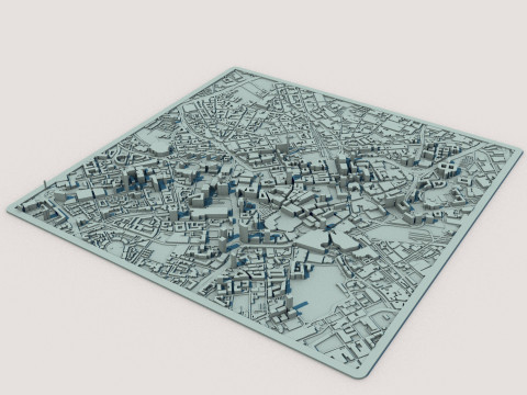 Birmingham City England United Kingdom 3D Model