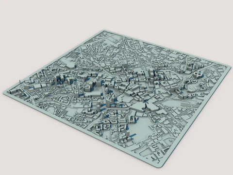 Città di Birmingham Inghilterra Regno Unito Modello 3D