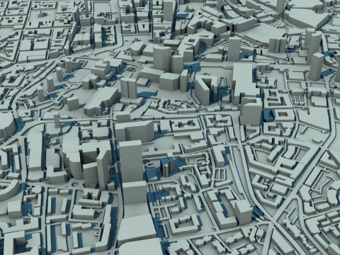 Birmingham City England United Kingdom Modello 3D