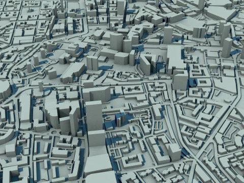 Birmingham City England United Kingdom 3D Model