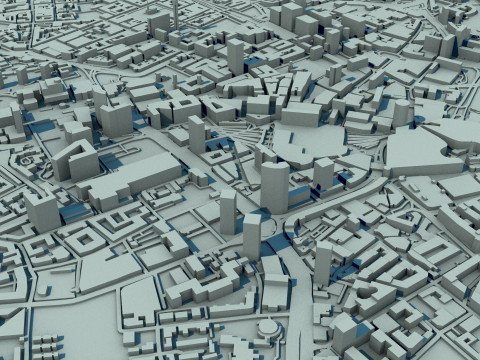 Birmingham City England United Kingdom Modello 3D