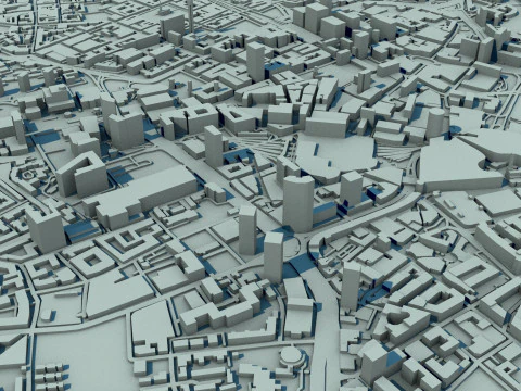 Birmingham City England United Kingdom 3D Model
