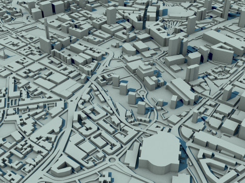 Birmingham City England United Kingdom Modello 3D