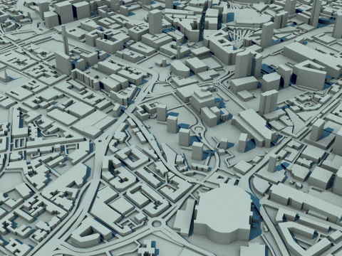 Birmingham City England United Kingdom 3D Model