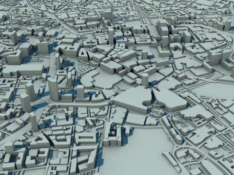 Birmingham City England United Kingdom Modello 3D