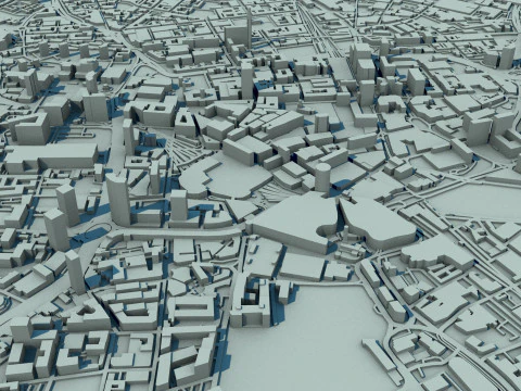 Birmingham City England United Kingdom 3D Model