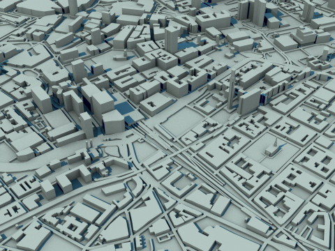 Birmingham City England United Kingdom Modello 3D