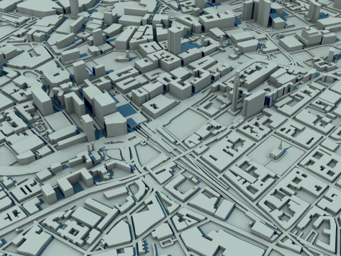Birmingham City England United Kingdom 3D Model