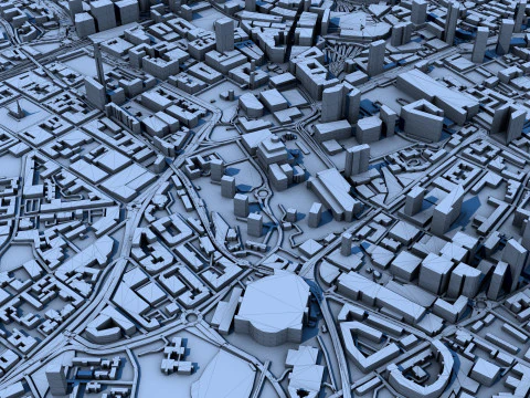 Birmingham City England United Kingdom 3D Model