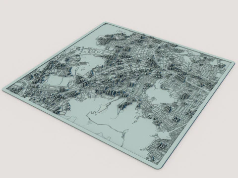 Kota Busan Korea Selatan Model 3D