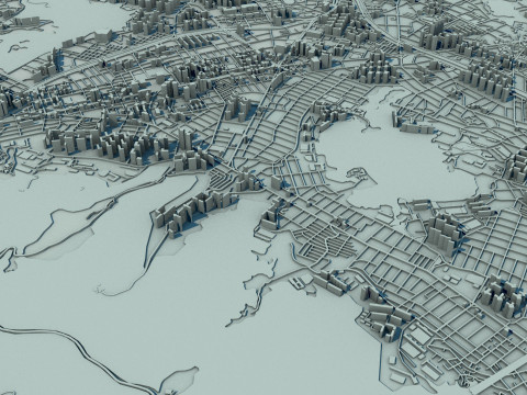 Busan City South Korea 3D Model