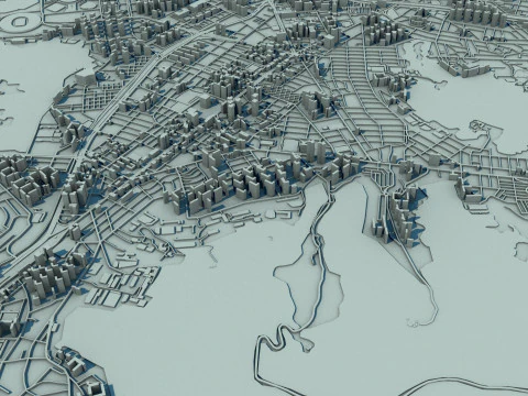 Busan City South Korea 3D Model