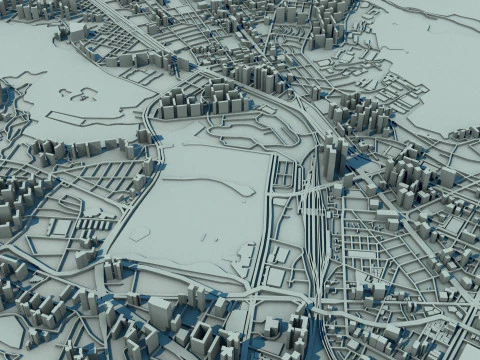 Busan City South Korea 3D Model