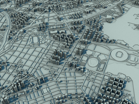 Busan City South Korea 3D Model