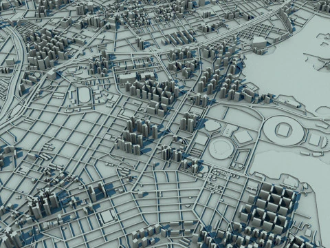 Busan City South Korea 3D Model