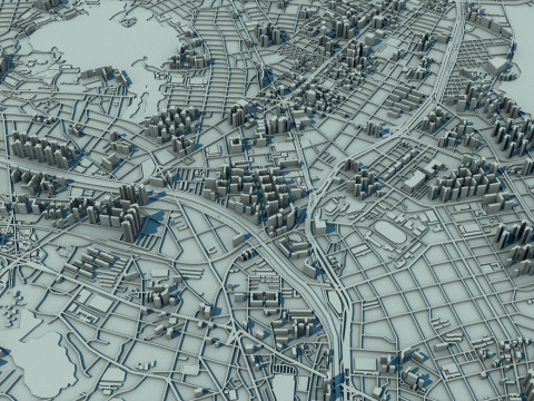 Busan City South Korea 3D Model