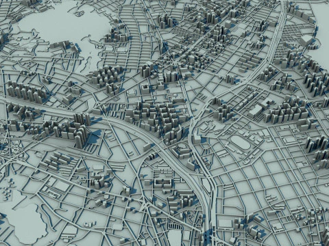 Busan City South Korea 3D Model