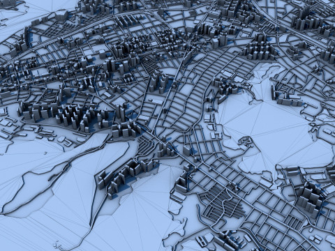 Busan City South Korea 3D Model