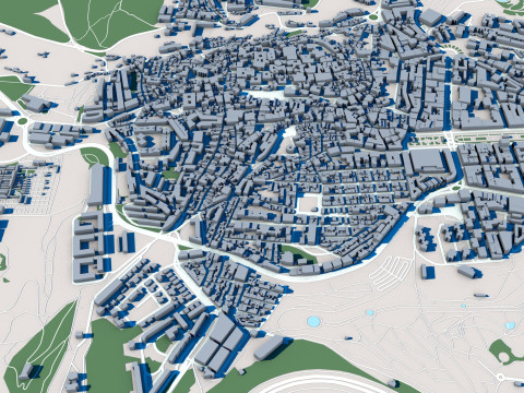 Caceres City Spain 3D Модель