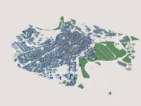 Caceres City Spain 3D Модель