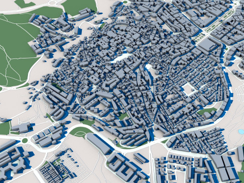 Caceres City Spain 3D Модель