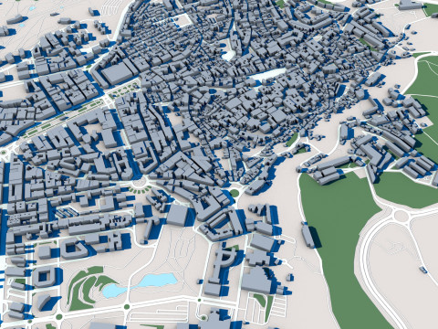 Caceres City Spain 3D Модель