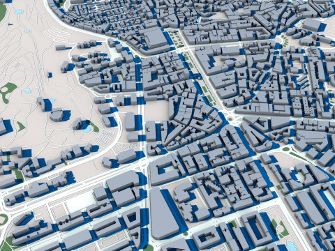 Caceres City Spain 3D Модель