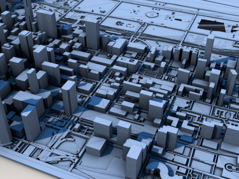 Chicago City Illinois United States 3Dモデル
