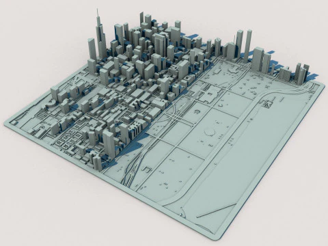 Chicago City Illinois United States 3D Model