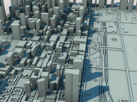 Chicago City Illinois United States 3Dモデル