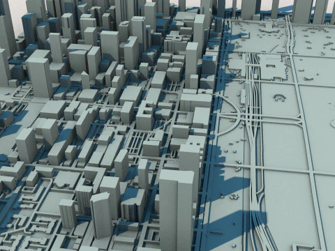 Chicago City Illinois United States 3D Model