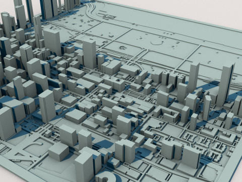 Chicago City Illinois United States 3Dモデル