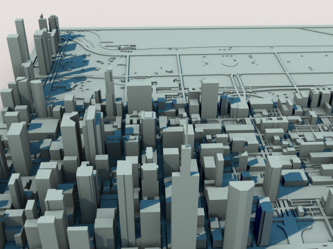 Chicago City Illinois United States 3Dモデル