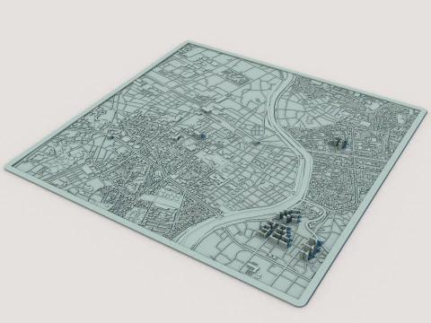 Città di Daegu Corea del Sud Modello 3D