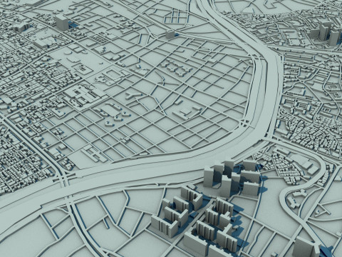 Daegu City South Korea 3D Модель