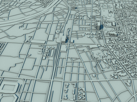 Daegu City South Korea 3D Модель