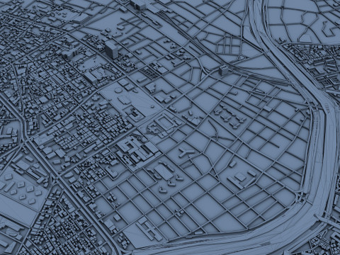 Daegu City South Korea 3D Модель