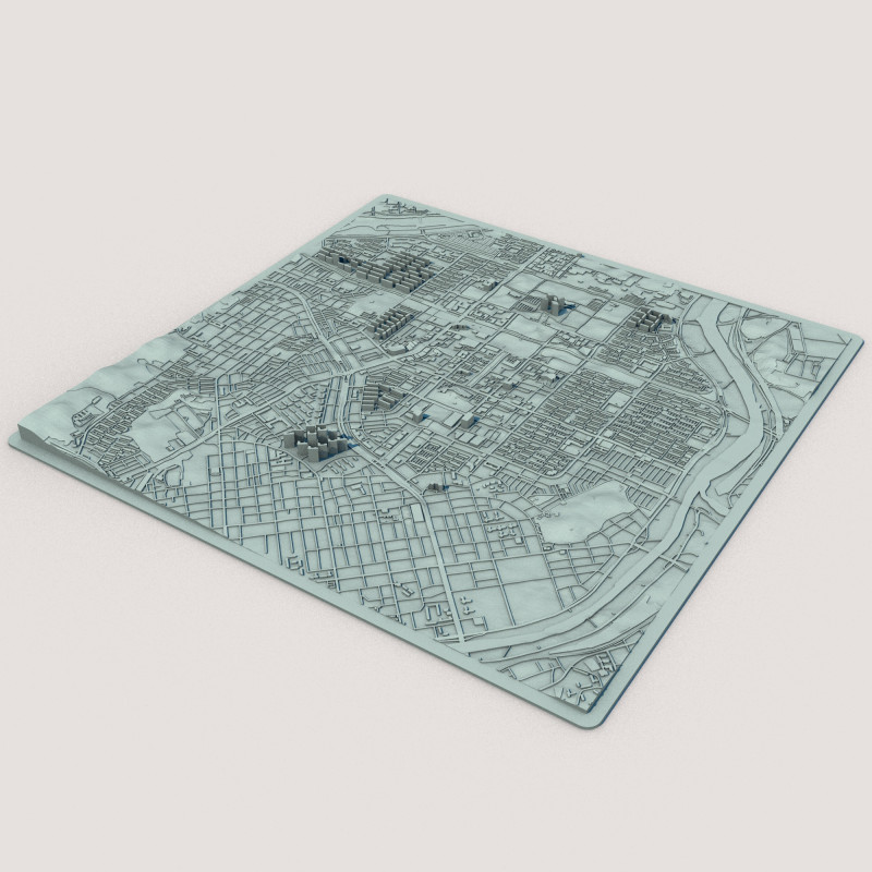 Daejeon City South Korea 3D 模型 .c4d .max .obj .3ds .fbx .stl .blend 