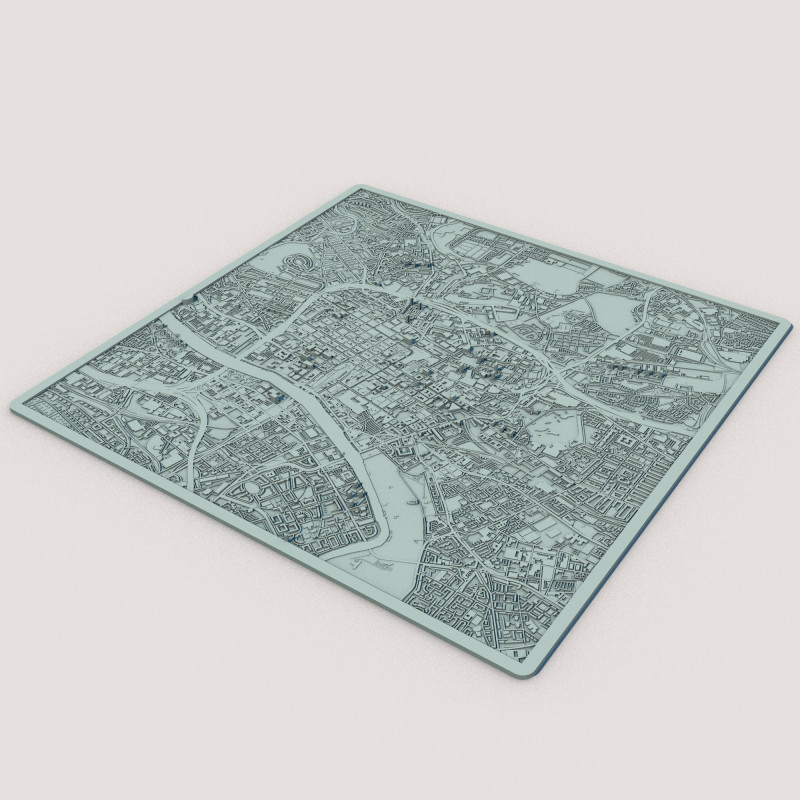 Glasgow City Scotland United Kingdom 3D Модель .c4d .max .obj .3ds .fbx .stl .blend 