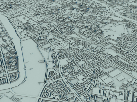 Glasgow City Scotland United Kingdom 3D Модель