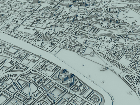 Glasgow City Scotland United Kingdom 3D Модель