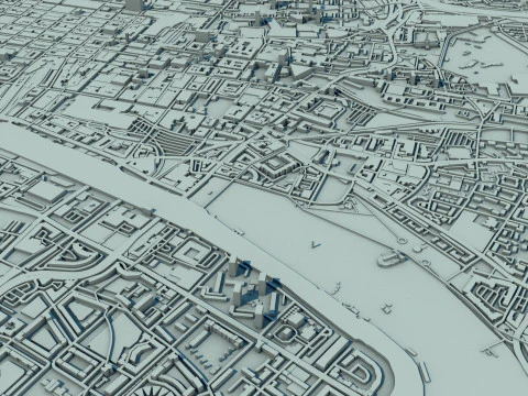 Glasgow City Scotland United Kingdom 3D Model