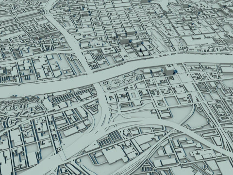 Glasgow City Scotland United Kingdom 3D Model
