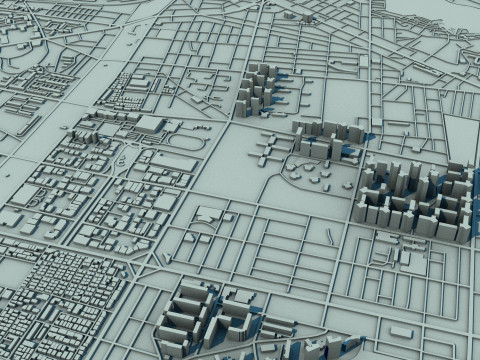 Incheon City South Korea 3D Модель